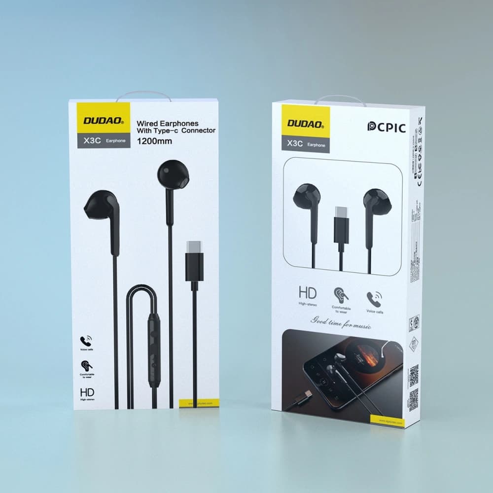 Dudao X3C USB-C In-Ear Kopfhörer 1,2 m schwarz - 5
