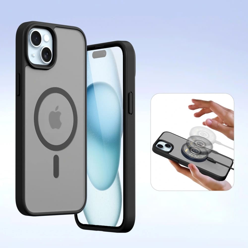 Husă cu clapetă Dux Ducis Lawa pentru Apple iPhone 15 neagră - 6