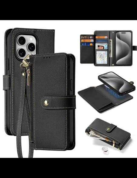 Dux Ducis Lawa fekete flip tok Apple iPhone 15 Pro-hoz