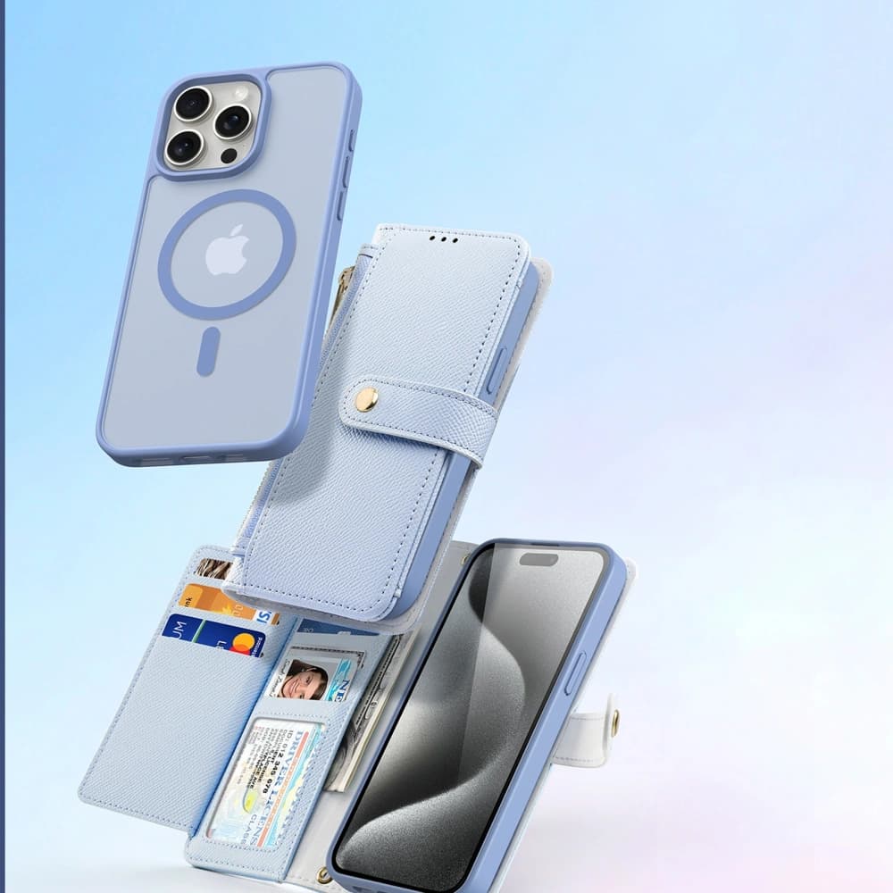 Dux Ducis Lawa Flip Case for Apple iPhone 15 Pro Blue - 5