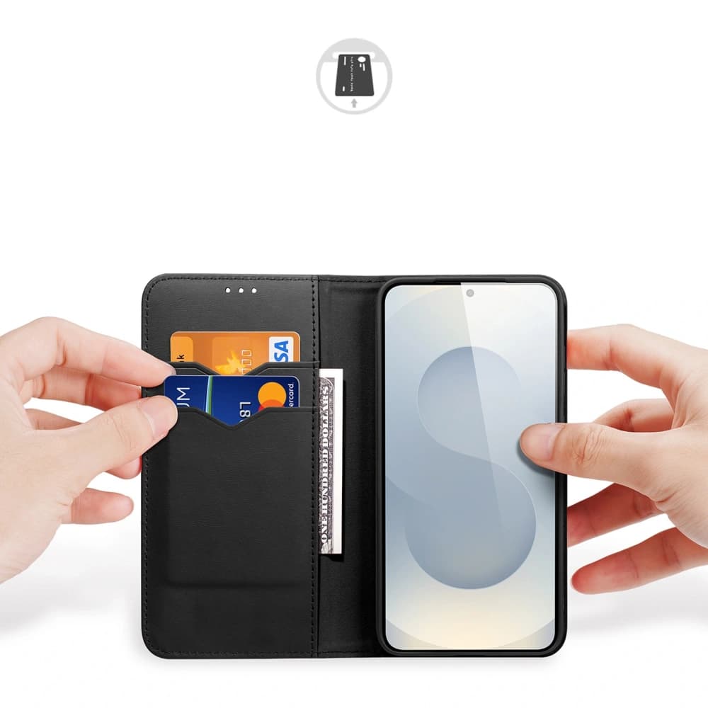 Husa cu clapetă Dux Ducis Hivo pentru Samsung Galaxy S25 Edge neagră - 2