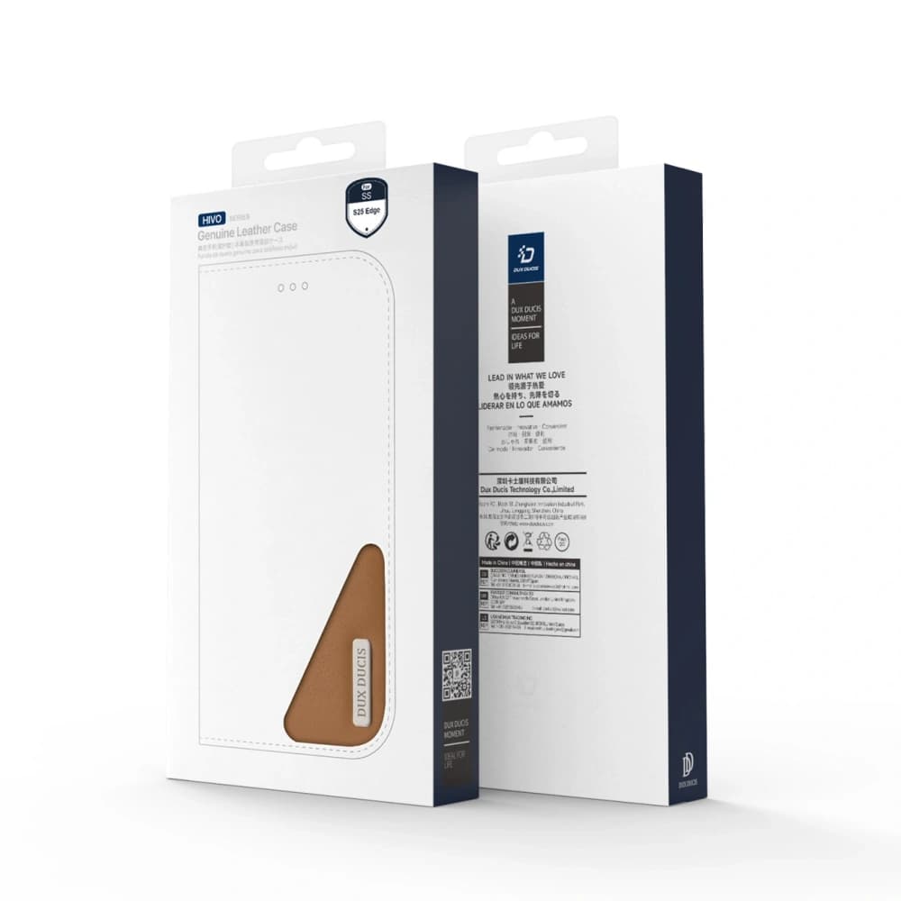 Husa cu clapetă Dux Ducis Hivo pentru Samsung Galaxy S25 Edge, maro - 8