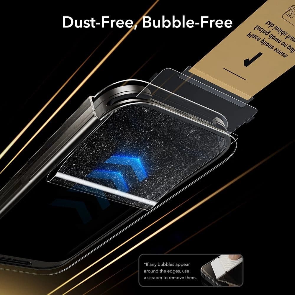 ESR Ultrafit Armorite Pro Edzett Üveg Apple iPhone 16 Pro / 17-hez Átlátszó - 8