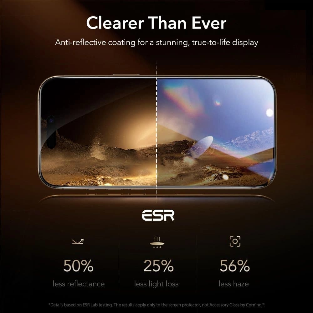 ESR Ultrafit Armorite Pro gehärtetes Glas für Apple iPhone 17 Pro Max klar - 6
