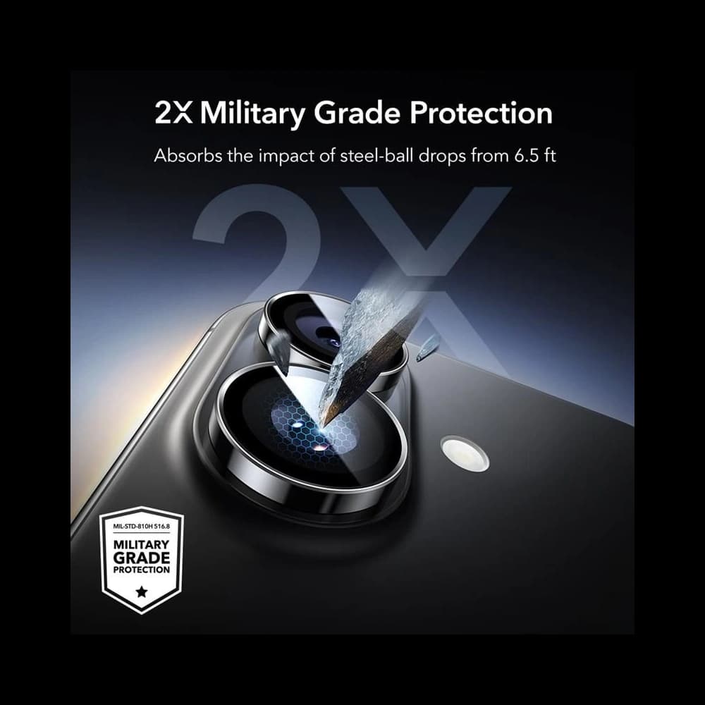 ESR Armorite Camera Protector for Apple iPhone 16 / 16 Plus / 17 Black - 4