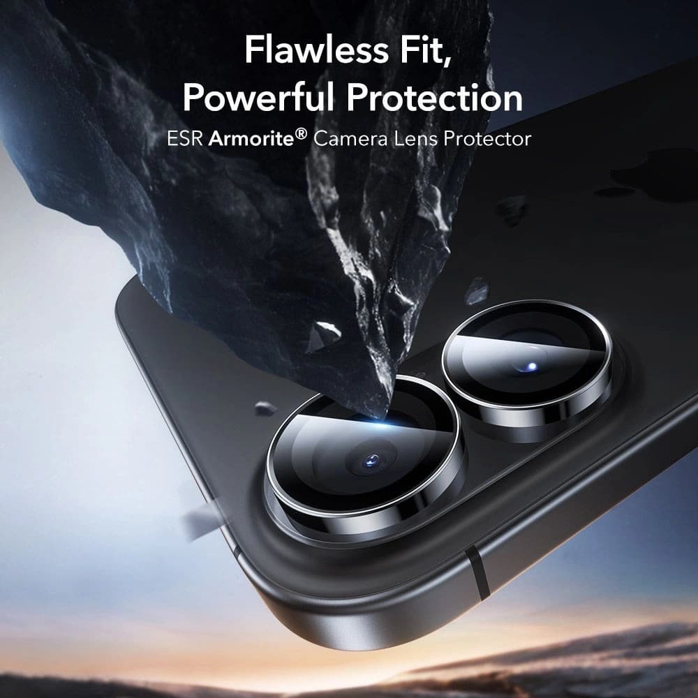 ESR Armorite Camera Protector for Apple iPhone 16 / 16 Plus / 17 Black - 9