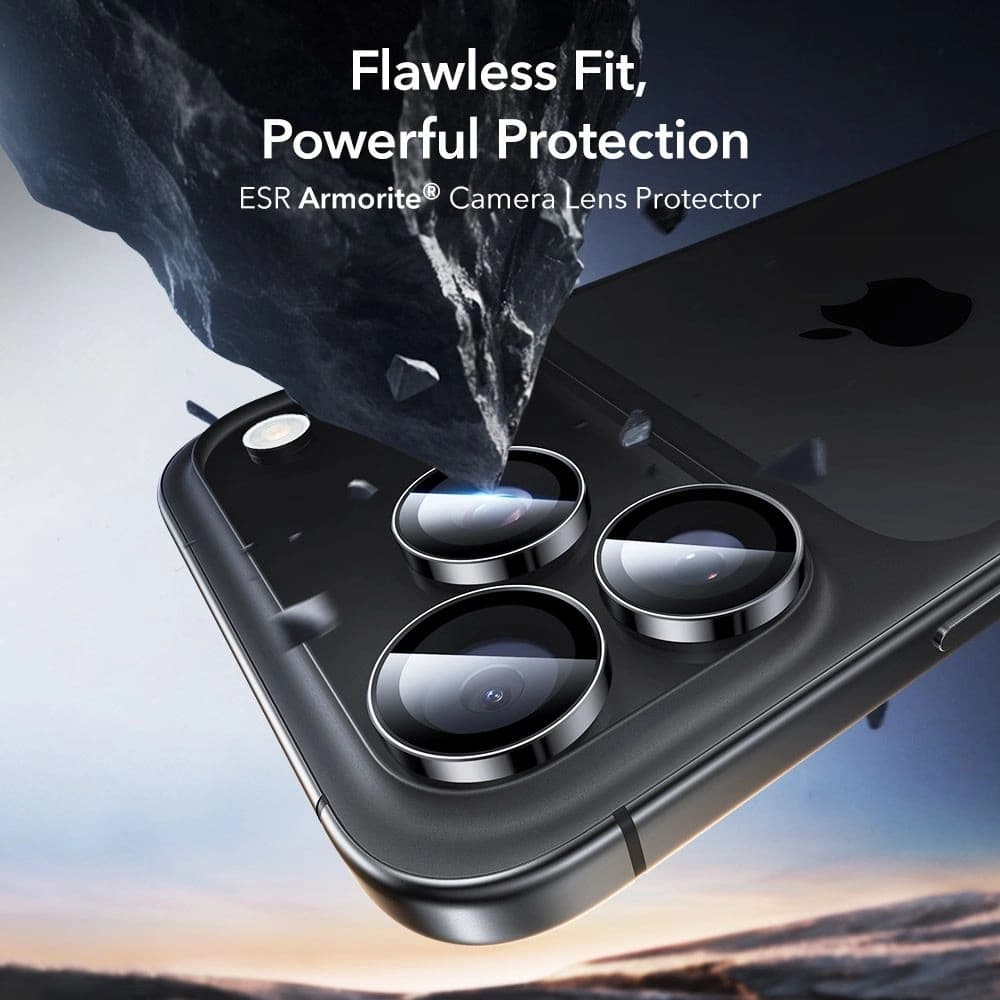 Protecție pentru cameră ESR Armorite pentru Apple iPhone 14 Pro / 14 Pro Max / 15 Pro / 15 Pro Max / 16 Pro / 16 Pro Max / 17 Pro / 17 Pro Max Negru - 3