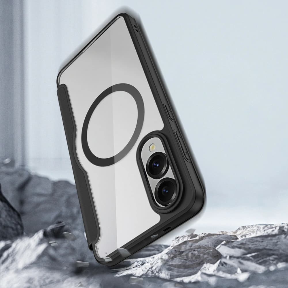 Husa cu clapetă Dux Ducis Skin X Pro cu MagSafe pentru Samsung Galaxy S25 Edge neagră - 8