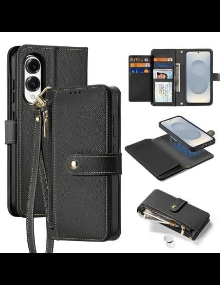 Husa cu clapetă Dux Ducis Lawa MagSafe pentru Samsung Galaxy S25 Edge neagră