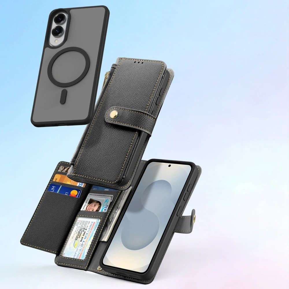 Husa cu clapetă Dux Ducis Lawa MagSafe pentru Samsung Galaxy S25 Edge neagră - 3