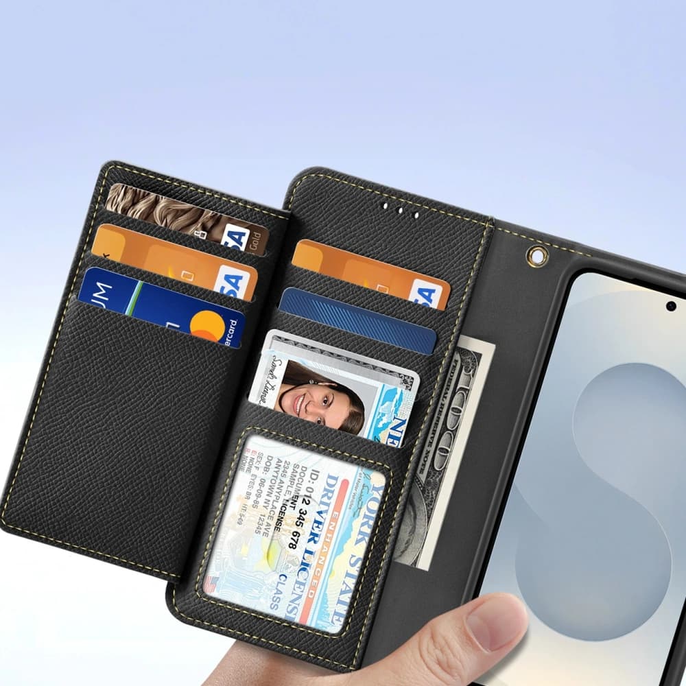 Husa cu clapetă Dux Ducis Lawa MagSafe pentru Samsung Galaxy S25 Edge neagră - 7