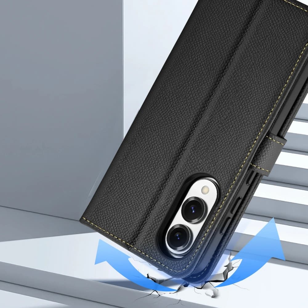 Husa cu clapetă Dux Ducis Lawa MagSafe pentru Samsung Galaxy S25 Edge neagră - 10