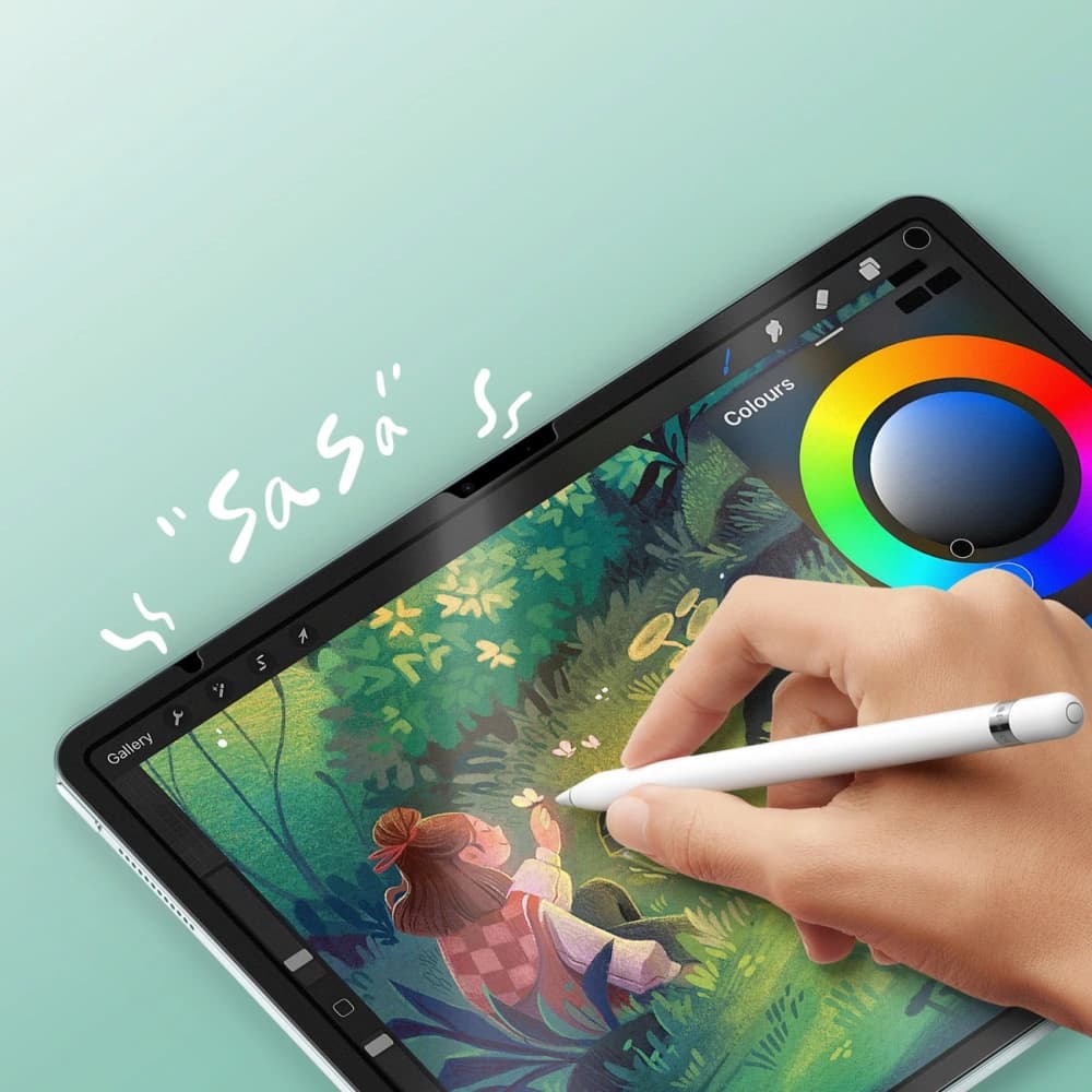 Matná ochranná fólie Dux Ducis Naad Paperlike pro Apple iPad Air 13" 2024 / 13" 2025 s černým rámečkem - 6