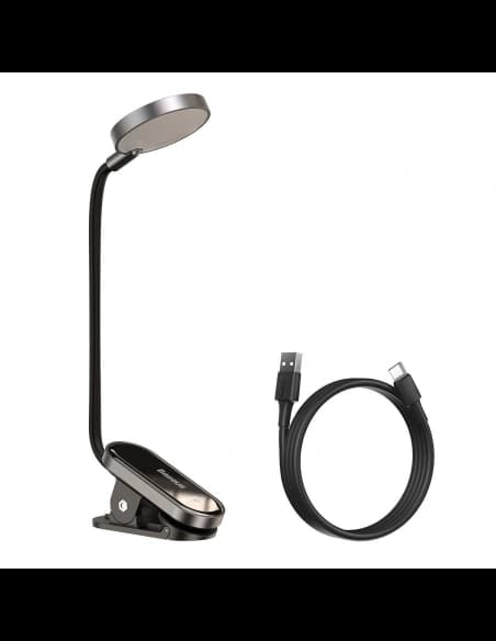 Lampă de birou Baseus Comfort Reading, cu clemă (gri)