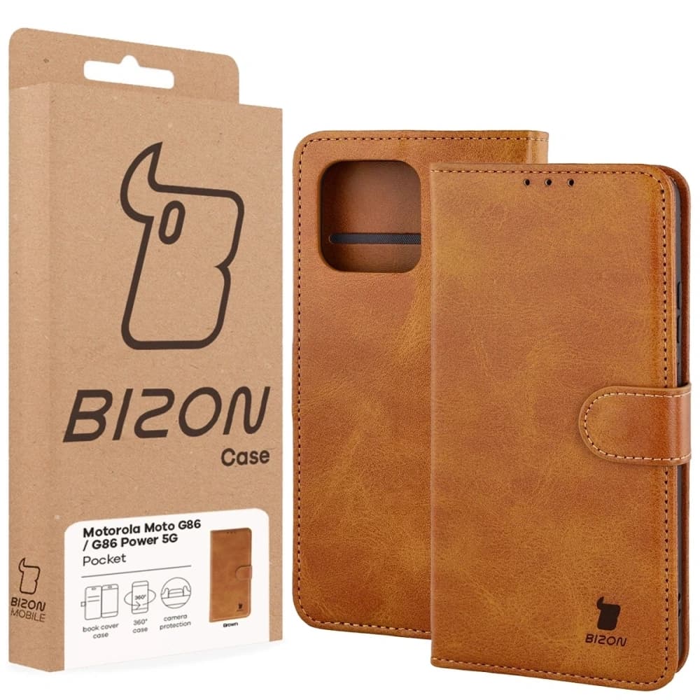 Bizon Case Tasche Motorola Moto G86 5G / G86 Power 5G braun - 6