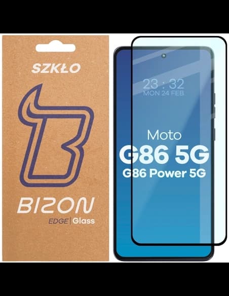 Bizon Glass Edge 2 Motorola Moto G86 5G / G86 Power 5G fekete keret
