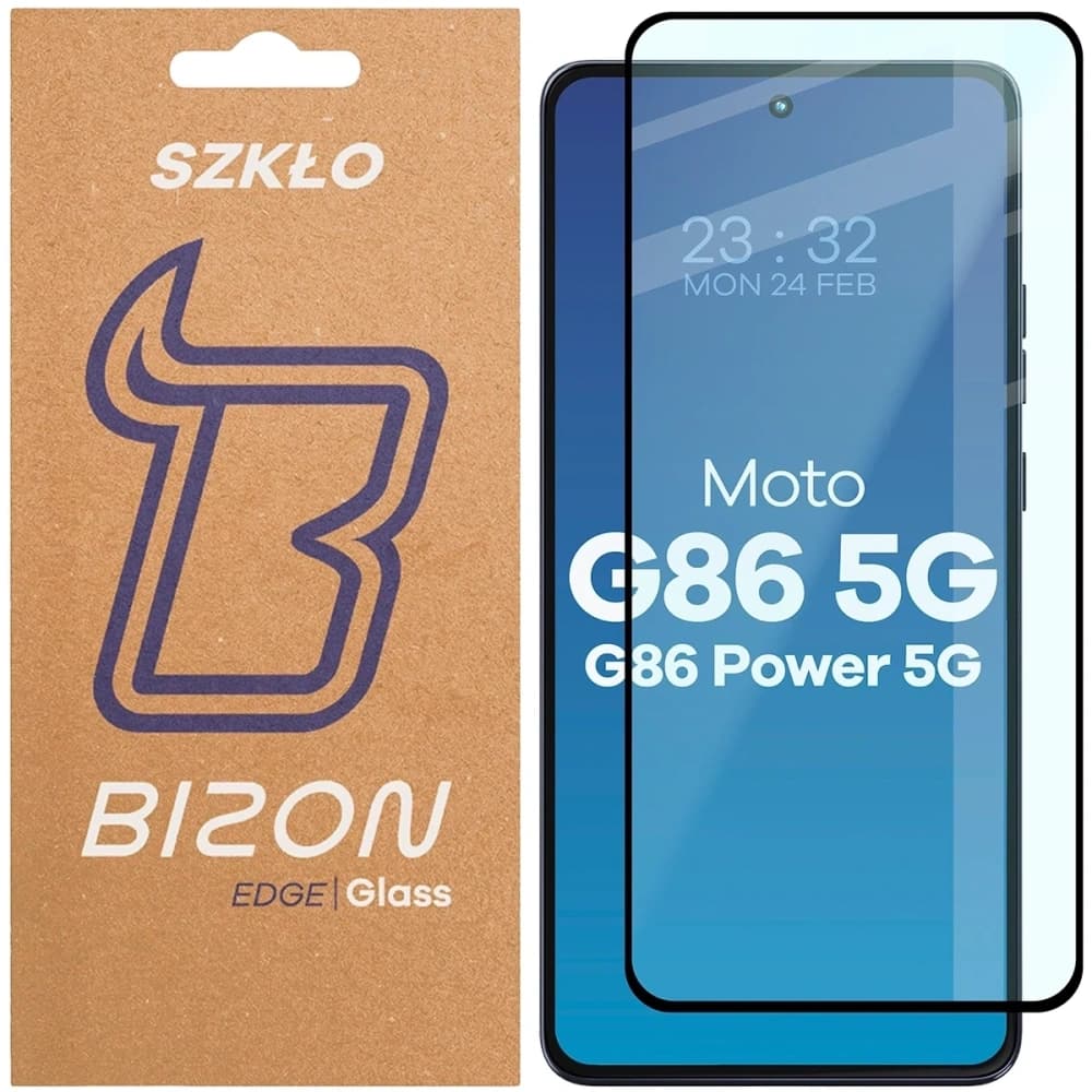 Bizon Glass Edge 2 Motorola Moto G86 5G / G86 Power 5G cadru negru - 1