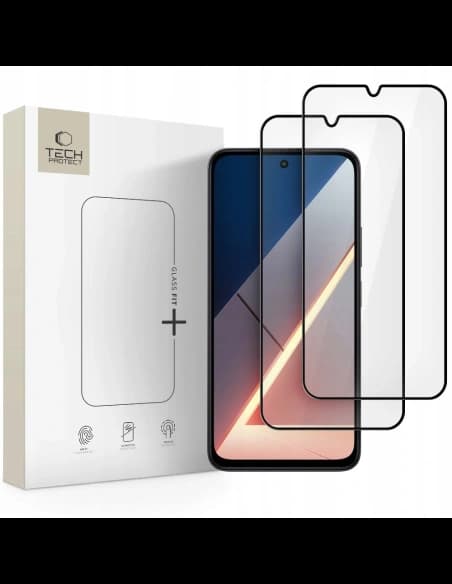 Tech-Protect Glass Fit+ Xiaomi Poco M7 Schwarz [2 PACK]