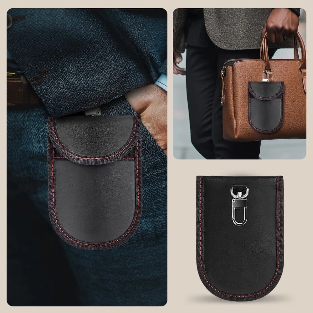 Tech-Protect KLR100 Tasche Schlüssel-los RFID Signal Blocker Hülle Schwarz/Rot - 5