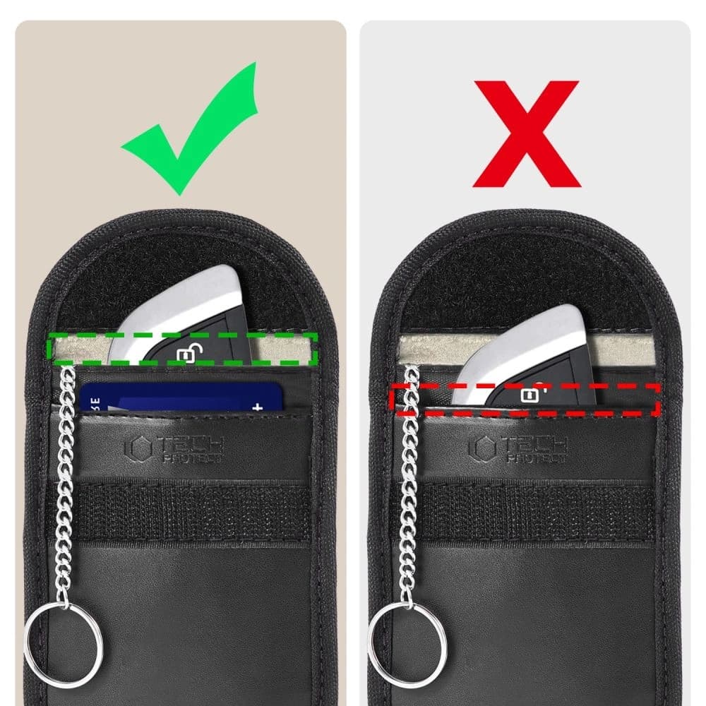 Tech-Protect KLR100 Pouch Keyless RFID Signal Blocker Case Black/black - 7