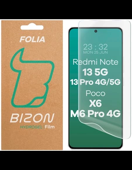 Bizon Glas Hydrogel Front Xiaomi POCO X6 / Redmi Note 13 5G / Redmi Note 13 Pro 4G / 5G / POCO M6 Pro 4G
