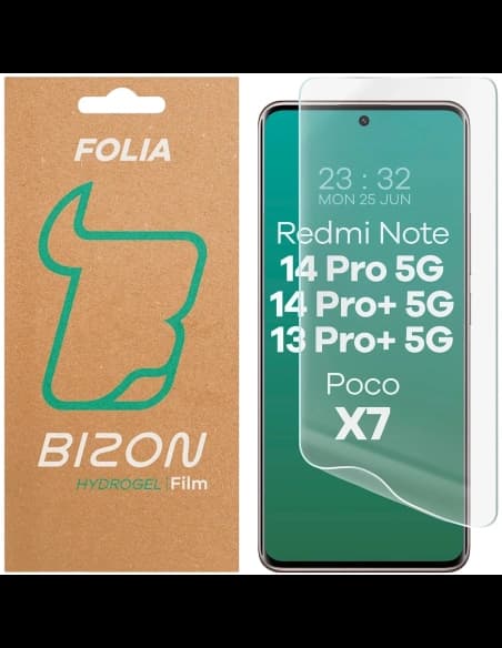 Bizon Glass Hydrogel Előlap Xiaomi Redmi Note 13 Pro Plus 5G / Redmi Note 14 Pro 5G / Redmi Note 14 Pro Plus 5G / POCO X7