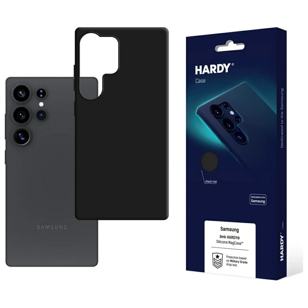 3MK Hardy Silicone MagCase Samsung Galaxy S25 Ultra black - 1