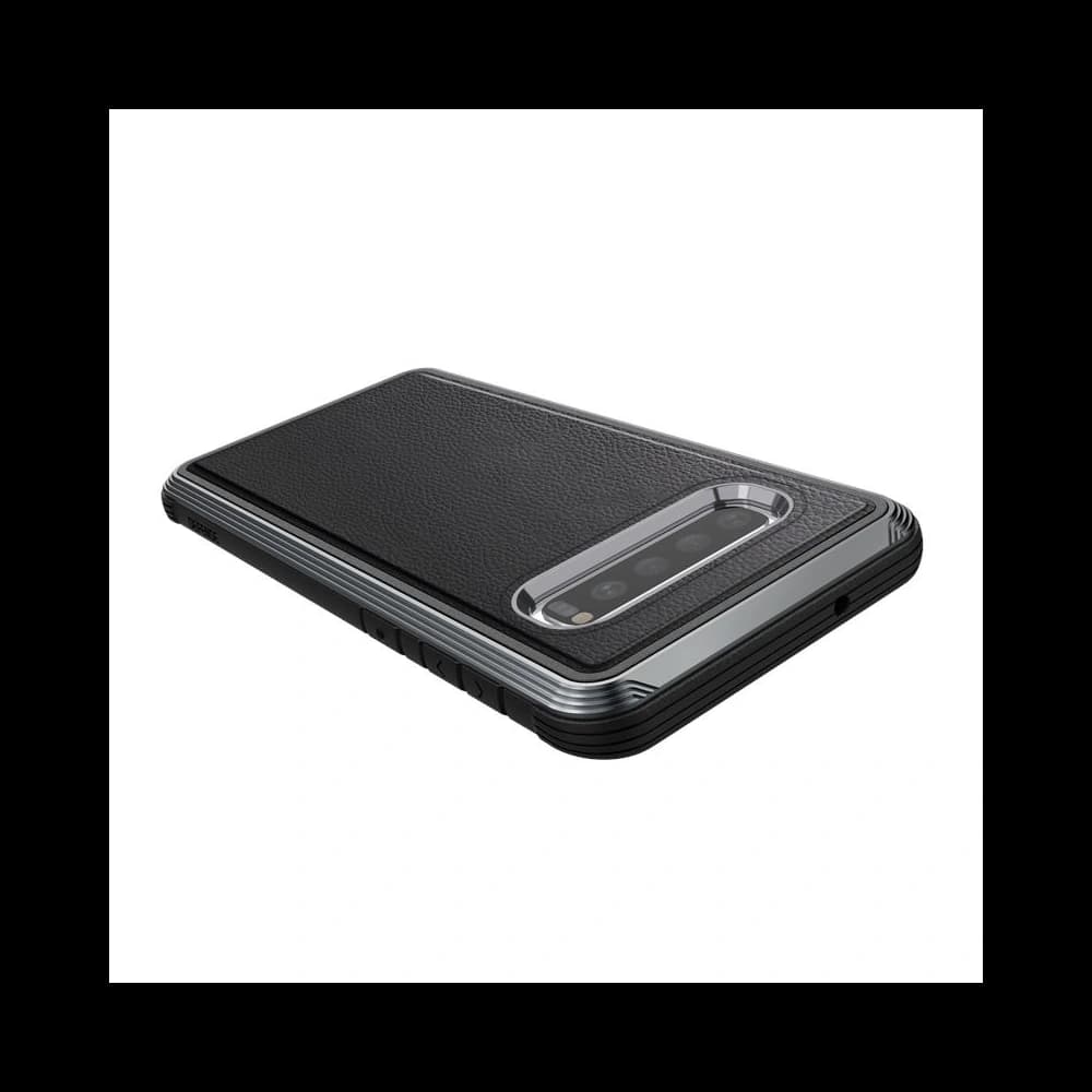 Etui hliníkové X-Doria Defense Lux Samsung Galaxy S10 (test pádu 3m) (černá kůže) - 2