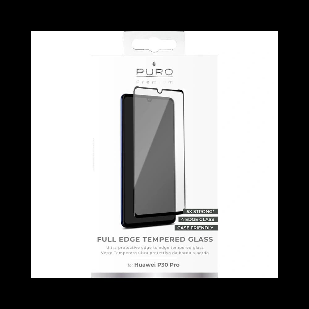 PURO Premium Full Edge Tempered Glass Case Friendly Huawei P30 Pro (black) - 2