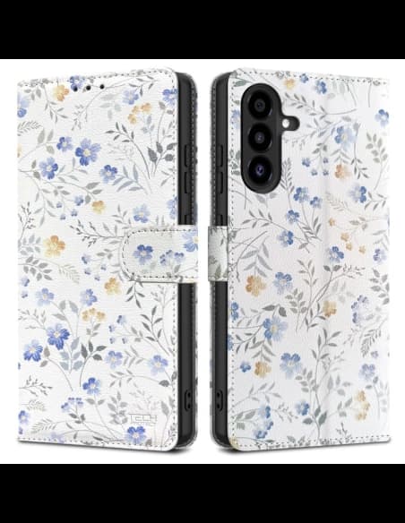 Tech-Protect Wallet Samsung Galaxy A26 5G / A17 4G / 5G Frühlingsblumen
