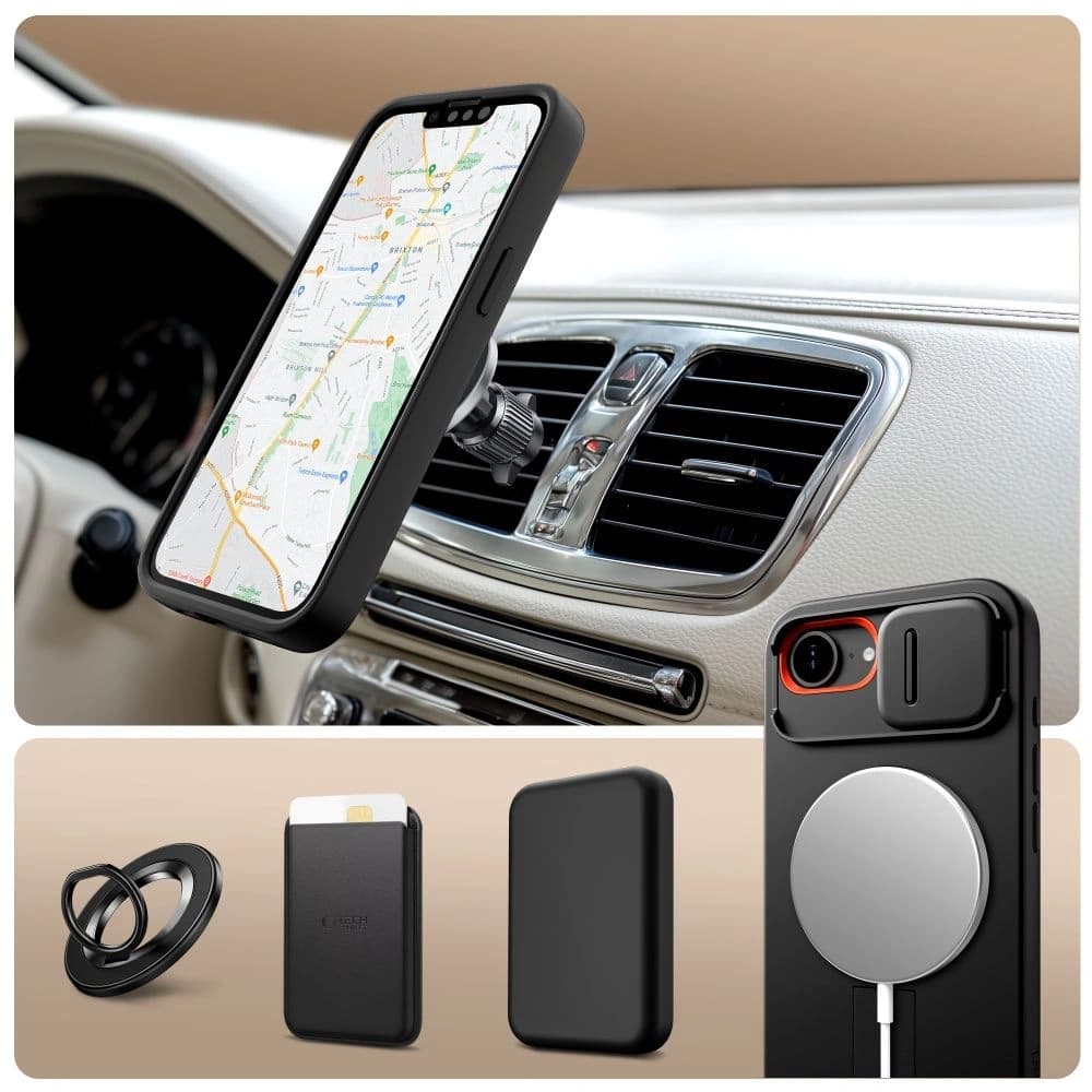 Tech-Protect Kevlar Aura MagSafe Apple iPhone 16e Schwarz - 6