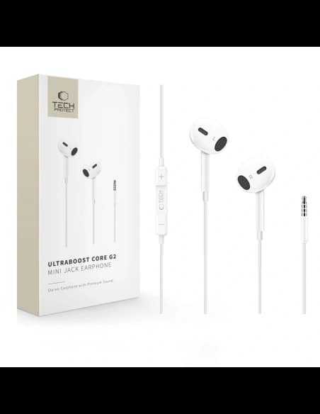 Căști Tech-Protect Ultraboost Mini Jack Earphone Core G2 Albastre