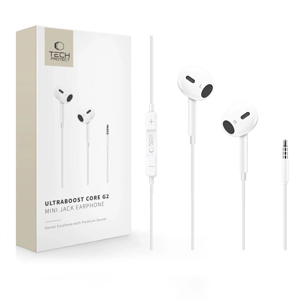 Căști Tech-Protect Ultraboost Mini Jack Earphone Core G2 Albastre - 1