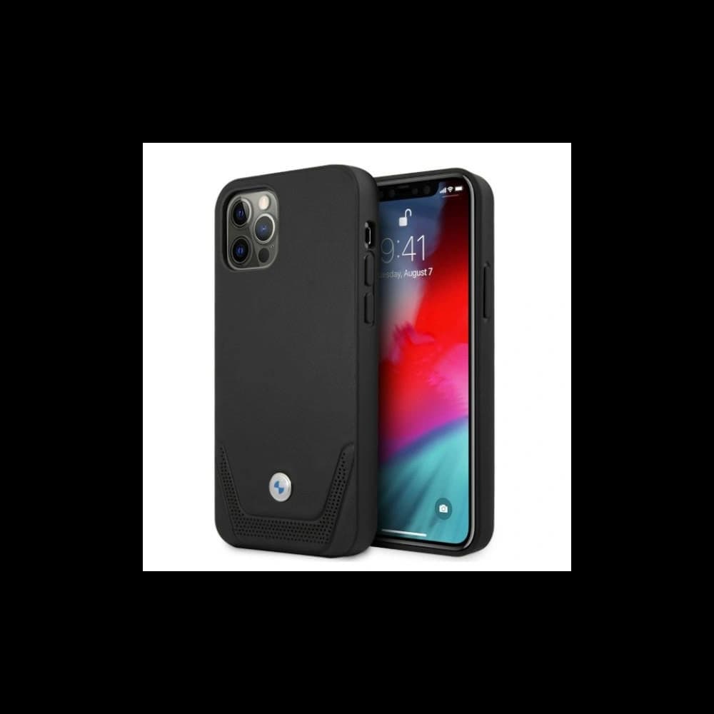 [CR] Etui BMW BMHCP12MRSWPK Apple iPhone 12/12 Pro černý/black hardcase Leather Perforate - 1
