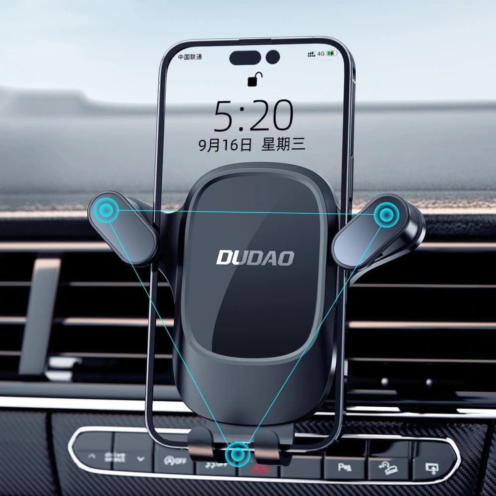 DUDAO F5 Pro black car phone holder for air vent - 7