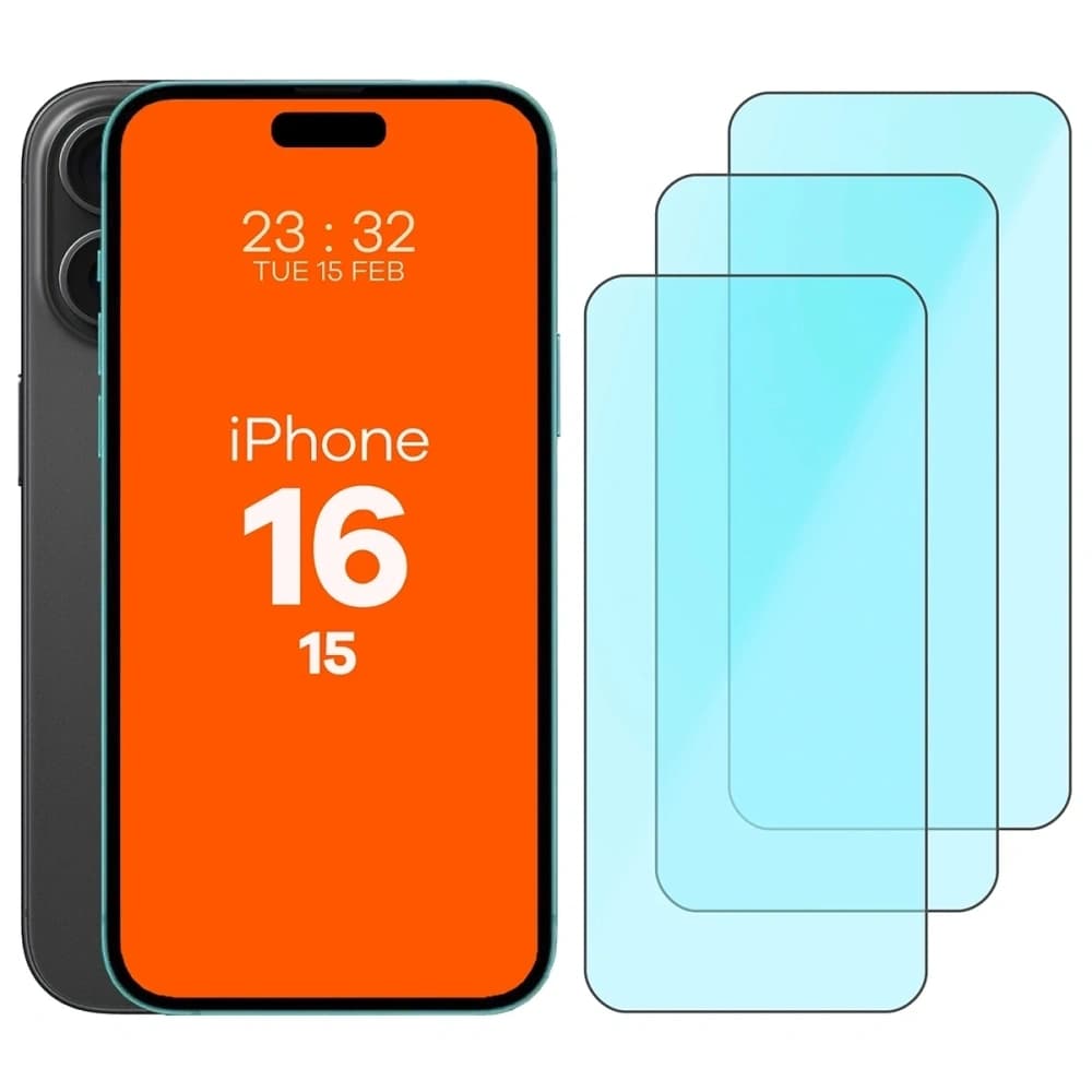 Bizon Smart 2.5D Glas Apple iPhone 15 / 16 [3 PACK] - 1