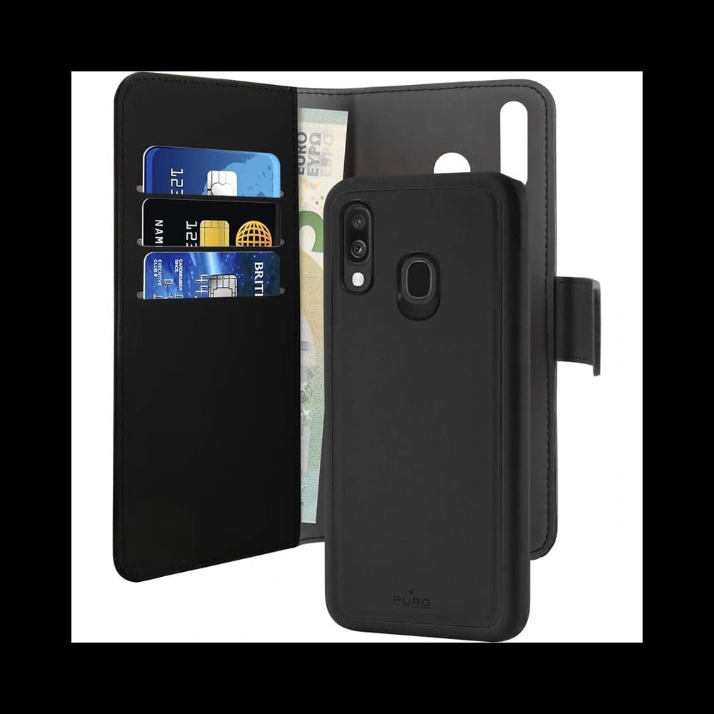 PURO Wallet Detachable 2in1 Samsung Galaxy A40 (black) - 1