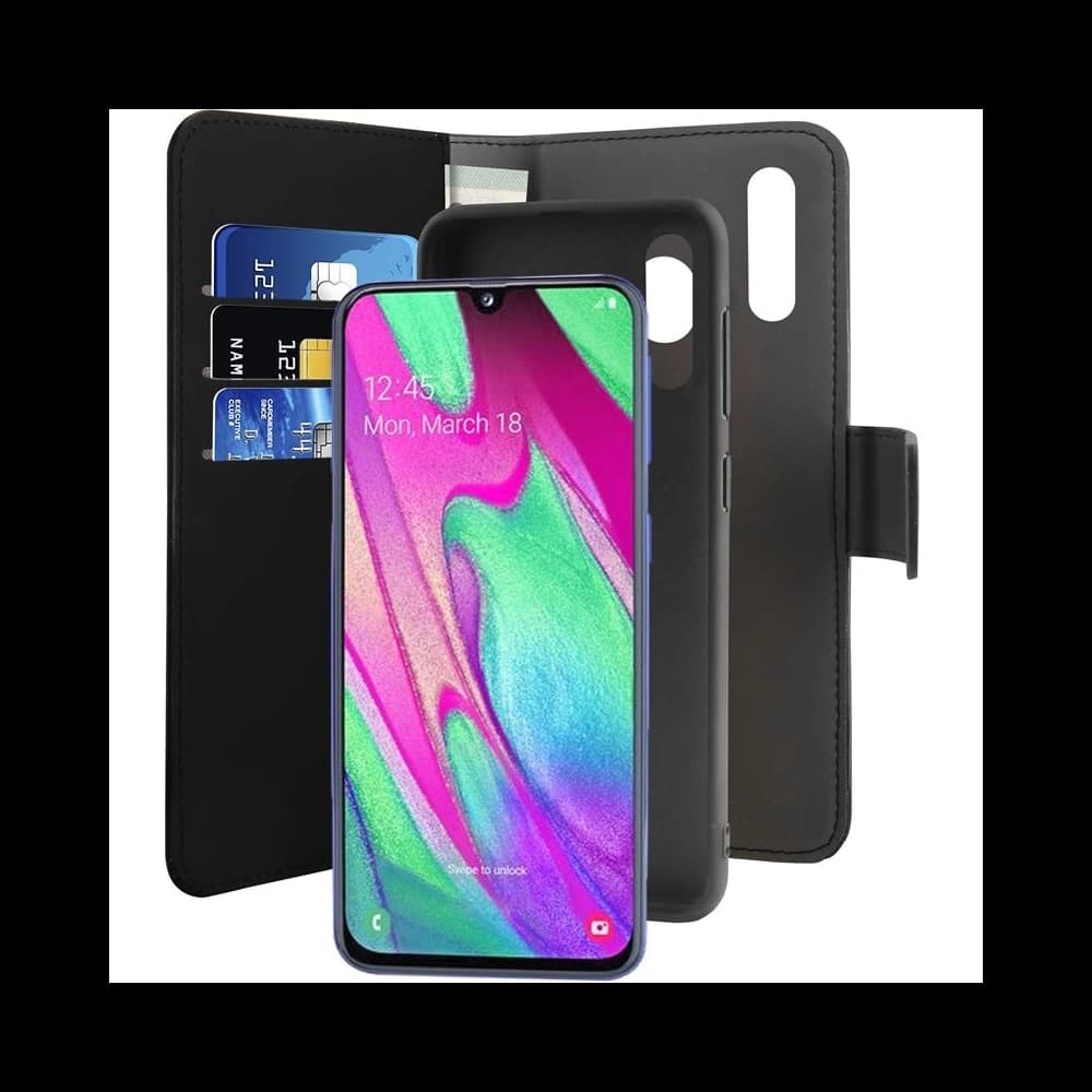 PURO Wallet Detachable 2in1 Samsung Galaxy A40 (black) - 2