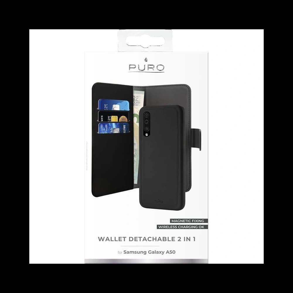 Etui PURO Wallet Detachable 2w1 Samsung Galaxy A50/A50s/A30s (negru) - 3