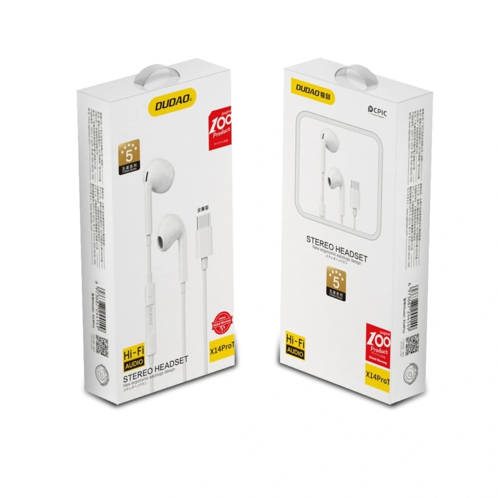 Căști in-ear DUDAO X14 PRO USB-C albe - 5