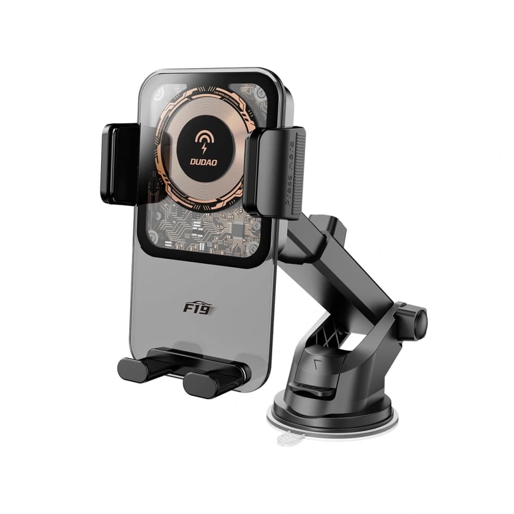 DUDAO F19 car mount with a 15W wireless charger black - 1