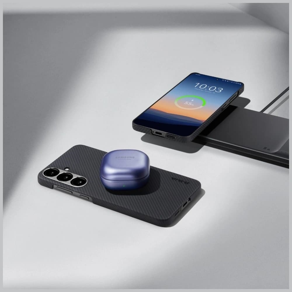 PITAKA Ultra-Slim MagSafe Samsung Galaxy S25 černá šedá - 11