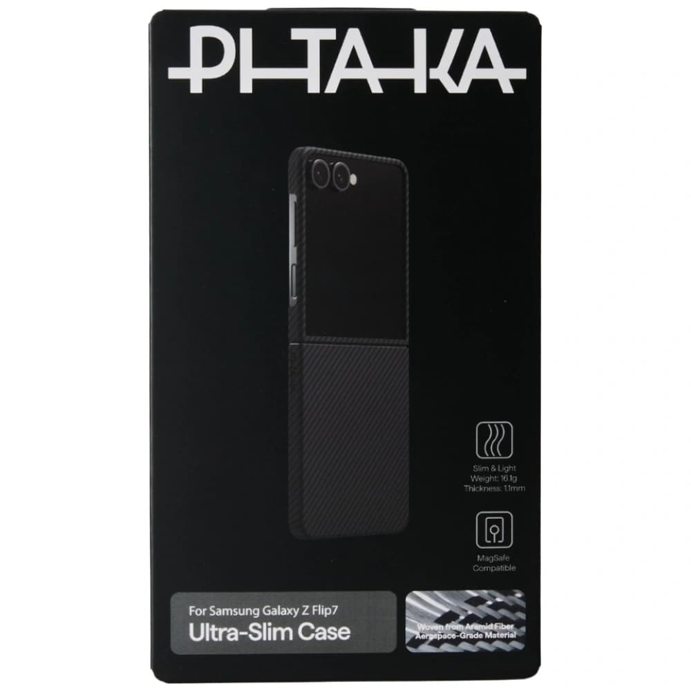 PITAKA Ultra-Dünn MagSafe Samsung Galaxy Z Flip7 schwarz grau - 7