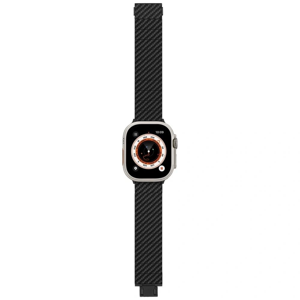 PITAKA Carbon Fiber Modern pentru Apple Watch 1/2/3/4/5/6/7/8/9/10/11/SE/SE 3/Ultra/Ultra 2/Ultra 3 negru gri - 7