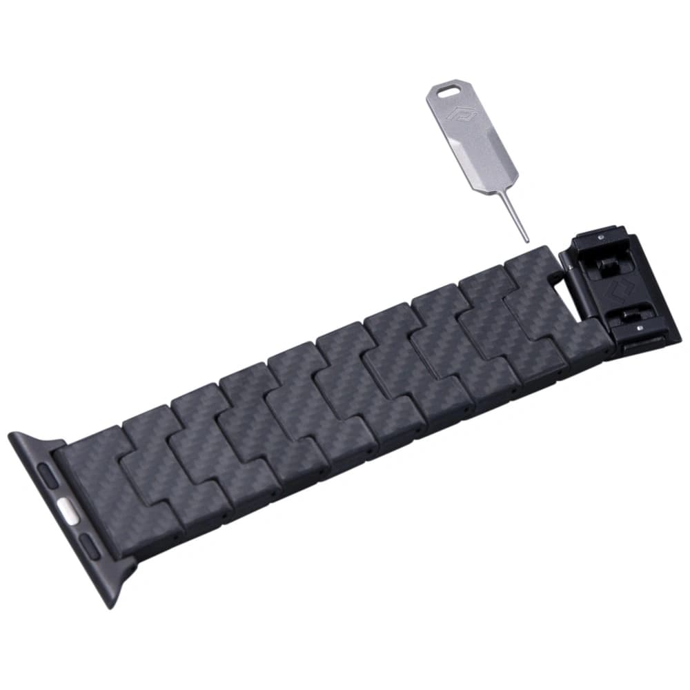 PITAKA Carbon Fiber Modern pentru Apple Watch 1/2/3/4/5/6/7/8/9/10/11/SE/SE 3/Ultra/Ultra 2/Ultra 3 negru gri - 11
