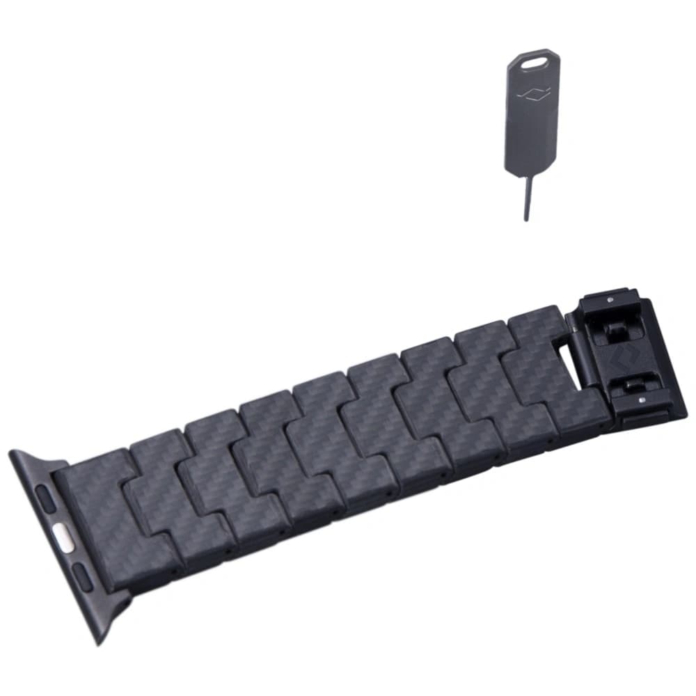 PITAKA Carbon Fiber Modern pentru Apple Watch 1/2/3/4/5/6/7/8/9/10/11/SE/SE 3/Ultra/Ultra 2/Ultra 3 negru gri - 13