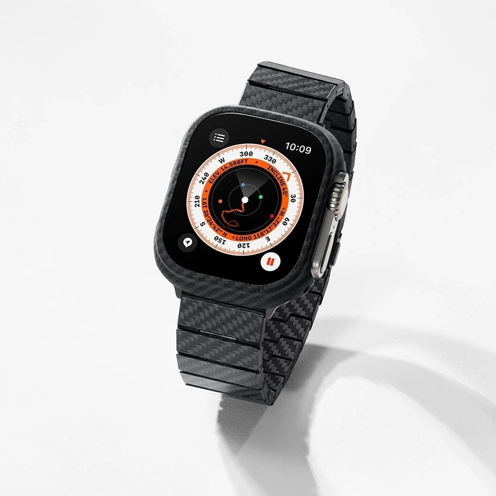 PITAKA Carbon Fiber Modern pentru Apple Watch 1/2/3/4/5/6/7/8/9/10/11/SE/SE 3/Ultra/Ultra 2/Ultra 3 negru gri - 22