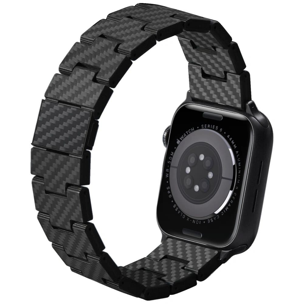 PITAKA Carbon Fiber Retro pentru Apple Watch 1/2/3/4/5/6/7/8/9/10/11/SE/SE 3/Ultra/Ultra 2/Ultra 3 negru gri - 4