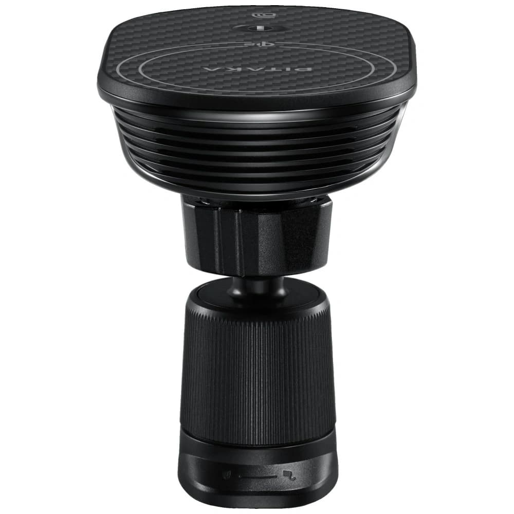 PITAKA MagEZ Pro 2 Qi2 15W NFC MagSafe car mount with wireless charger black grey - 4