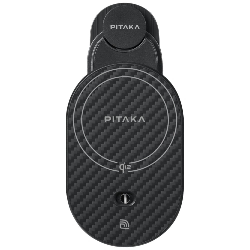 PITAKA MagEZ Pro 2 Qi2 Tesla držák do auta s bezdrátovou nabíječkou MagSafe pro Tesla Model 3/Y černá šedá - 2
